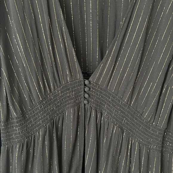 Torrid Black Gauze Button Front Smocked Babydoll Blouse Size 5X - Picture 4 of 16